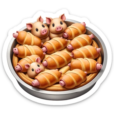 Toad in the hole with pigs in blankets  sticker