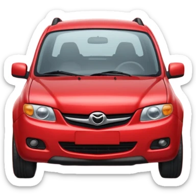 A **simple emoji-style icon** of a **red multipocket folder**, clean and minimal, with **layered inner tabs**, subtle shading, and a **small red Mazda Tribute car symbol** on the front.
 sticker