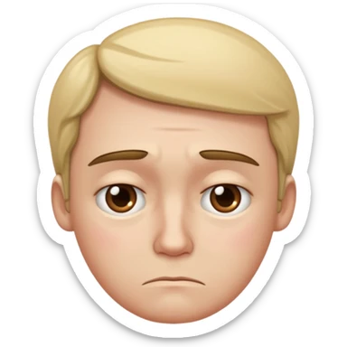 sad face of putler sticker