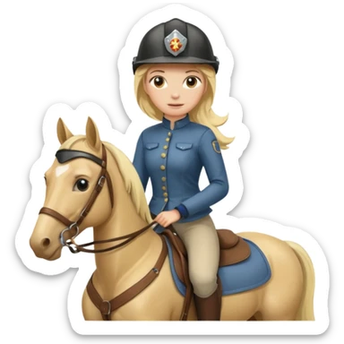 Horse rider woman sticker