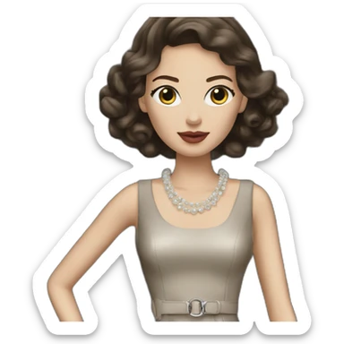Brunette lady Dior dress  sticker