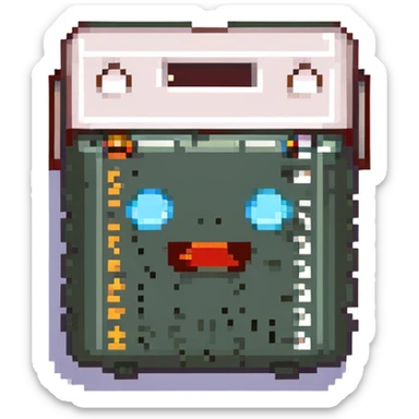 Battery completely empty and frowning sticker