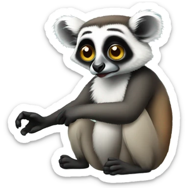 Drunk lemur  sticker
