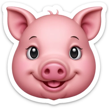 Pig in love sticker