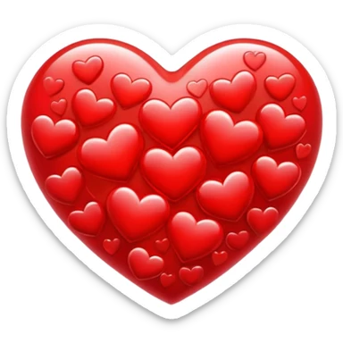 Heart with many hearts inside sticker