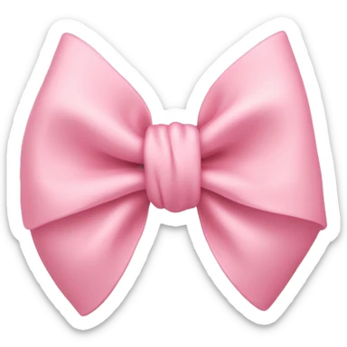 light pink bow on light pink bow sticker