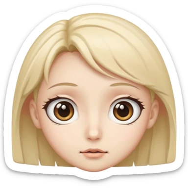 anime faces with big eyes sticker