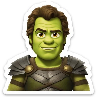 Shrek as Henry Cavill sticker