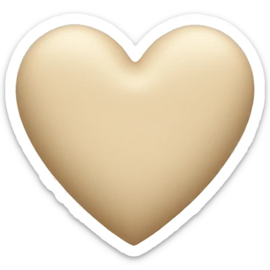 Beige heart  sticker