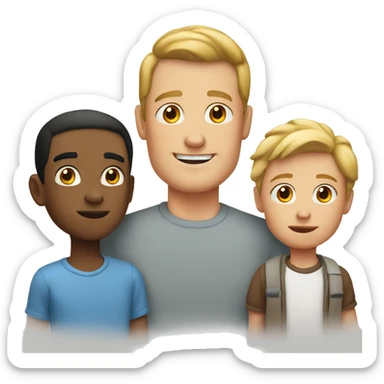 White family mother father son son sticker