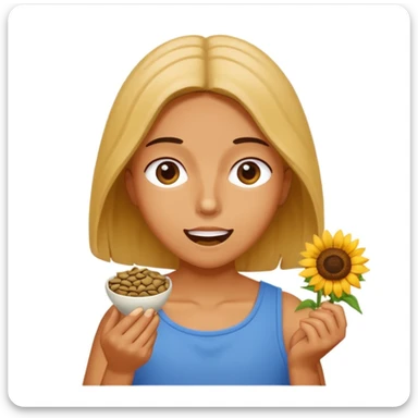 someone eating sunflower seeds  sticker