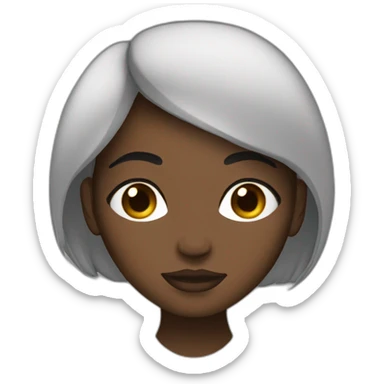 Mulher negra co olho castanho escuro sticker