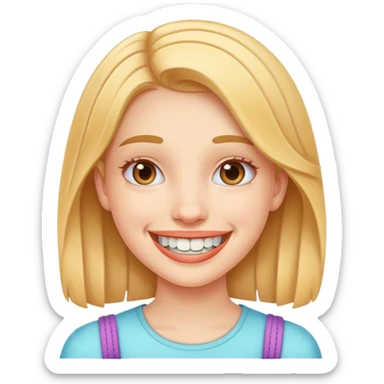 Braces girl sticker