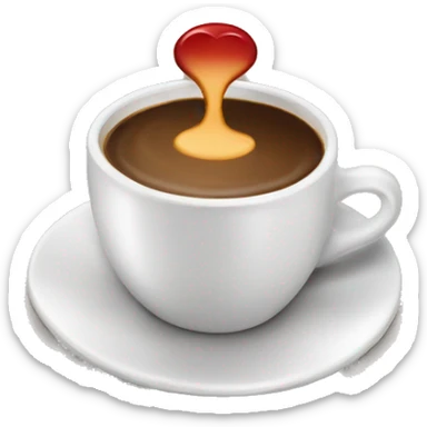 Espresso with lipstick on the cup sticker