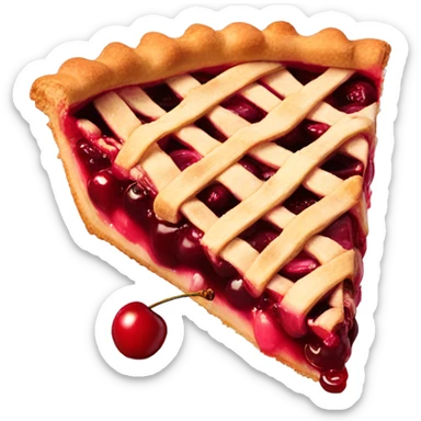 slice of cherry pie sticker