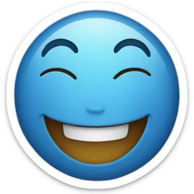 blue smiled smile sticker