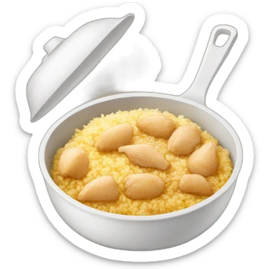 The most common type of food is chicken and rice  sticker