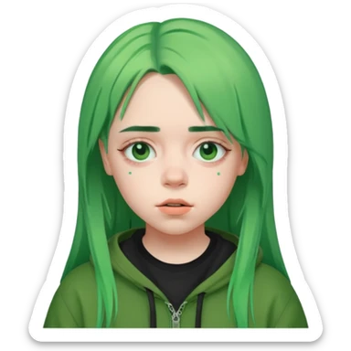 Billie Eilish just face  sticker