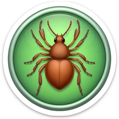 tick with green crycle sticker