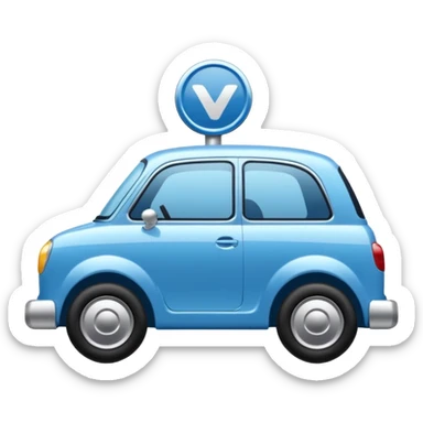 icône de vérification bleu avec une coche blanche, qui ressemble au badge de vérification utilisé sur certaines plateformes sociales sticker