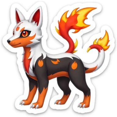 Umbreon-Houndour-Charmeleon-Guilmon-fusion sticker