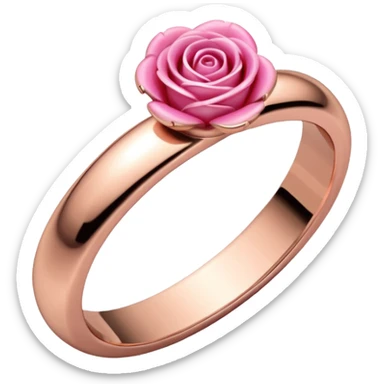 create a wedding ring emoji with a pink tone sticker