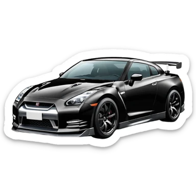 Sport Black Nissan GTR R35 sticker