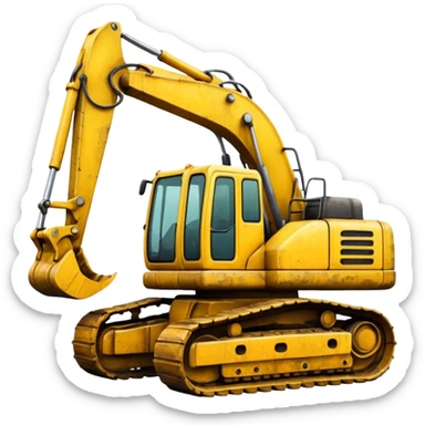 excavator sticker