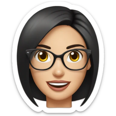Megan Fox sonriente con lentes y dice ok sticker