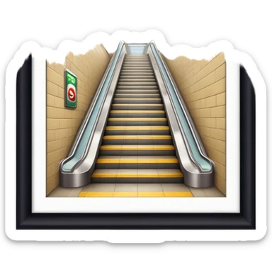 the entrance to the subway where the stairs go down sticker