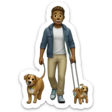 going for a walk sticker