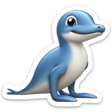 Dauphin à la plage sticker