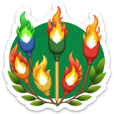 
Laurel Wreaths
Torch Relays
Stadium Flags sticker