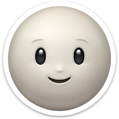 Venus planet emoji, pale grey sphere, hazy soft blurred surface all over, milky-white and featureless, simple and round sticker