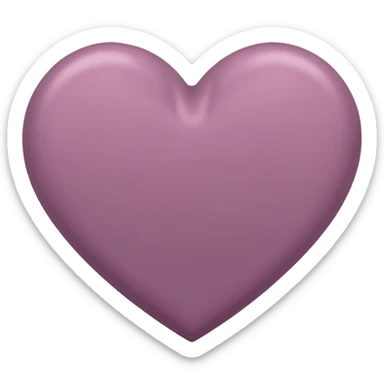 A heart with mauve sticker