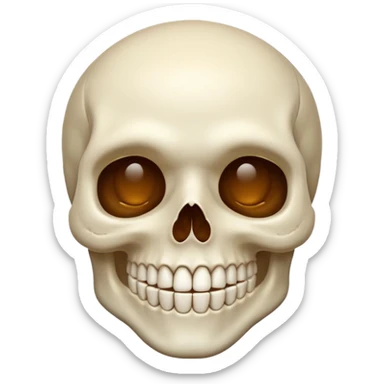 Skull face sticker