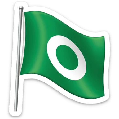 A green flag that has the SDS fc Logo flag on it from baller league sticker