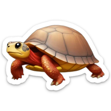 Red shell turtle sticker