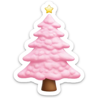 Pastell pink asthetic clean Christmas tree sticker