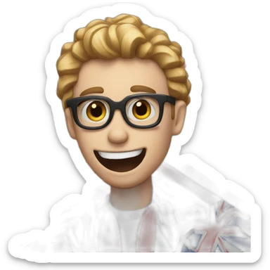 ZAny face with Union Jack colouring sticker