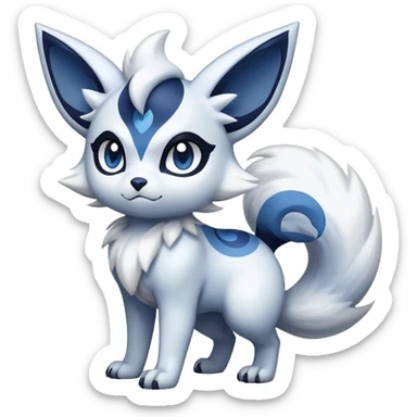 Absol-Meowstic-Zorua-Fakémon-hybrid-creature (full body)  sticker