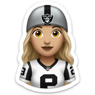Raiders fan female sticker