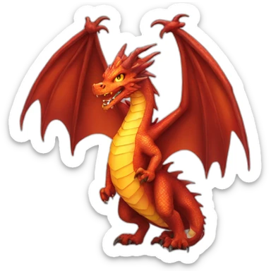 fire dragon sticker