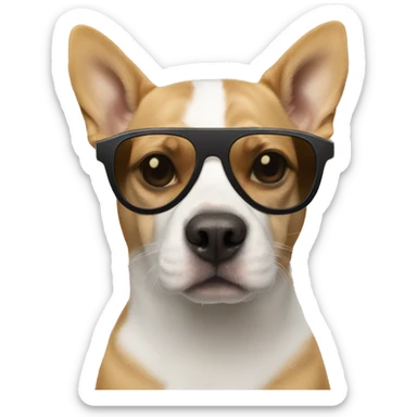 Dog and cat merged with sunglasses sticker