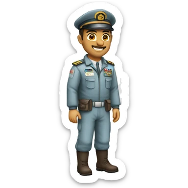 Un pilote d'origine arabe ds un avion sticker