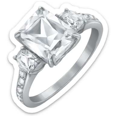 white diamond ring sticker