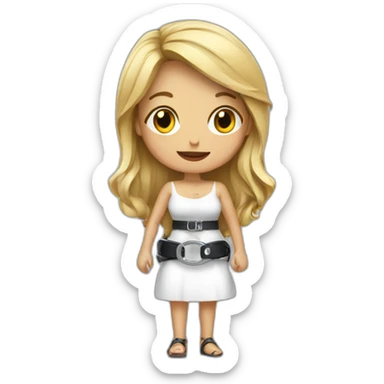 Beautiful woman wearing handcuffs sticker