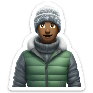 Golfer frozen cold sticker