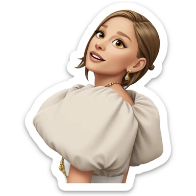 girl with brown hair and jewelry sticker