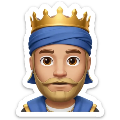 The king from clash Royale wearing a durag  sticker